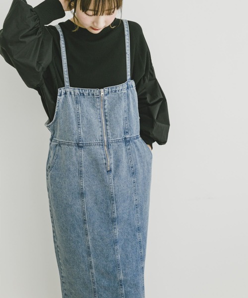 ITEMS URBANRESEARCH（アイテムズ アーバンリサーチ）の「デニムキャミワンピース（ワンピース・レディース・ブラック/ライトブルー・SMALL/FREE）」の10枚目の写真