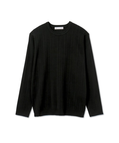 HIGH STREET(ハイストリート)の「HIGH STREET∴ブライトランダム針抜き長袖クルーネックニット(ニット/セーター・メンズ・ホワイト/ブラック・L/LL/M)」の15枚目の写真
