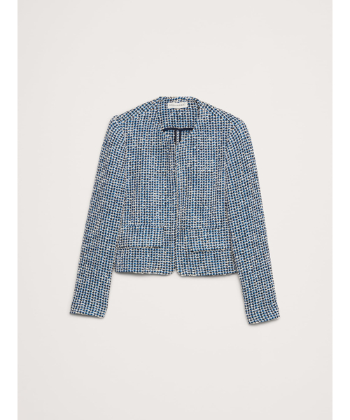 Banana Republic(バナナリパブリック)の「イタリアン ブークレ レディ ジャケット(ノーカラージャケット・レディース・ブルー・0/8/2/4/6)」の4枚目の写真