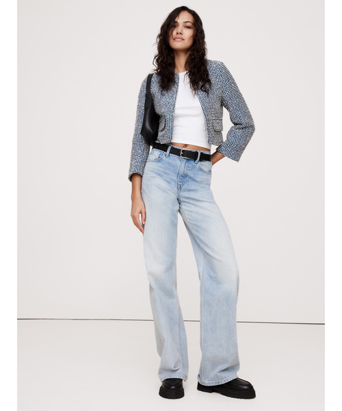 Banana Republic(バナナリパブリック)の「イタリアン ブークレ レディ ジャケット(ノーカラージャケット・レディース・ブルー・0/8/2/4/6)」の6枚目の写真