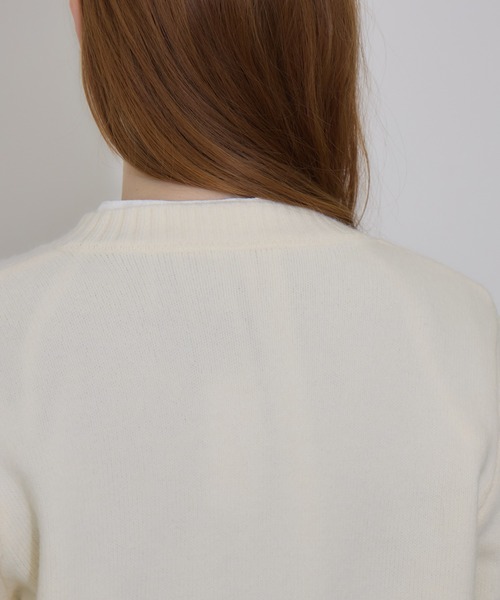 Paradise Picnic（パラダイスピクニック）の「リボン刺繍カーディガン（カーディガン/ボレロ・レディース・ブラック/アイボリー・FREE）」の16枚目の写真