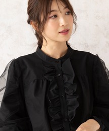 ローズティアラ❣️ オフショルダー パフスリーブ シャツ 46 ローズティアラ❣️ オフショルダー パフスリーブ シャツ 46