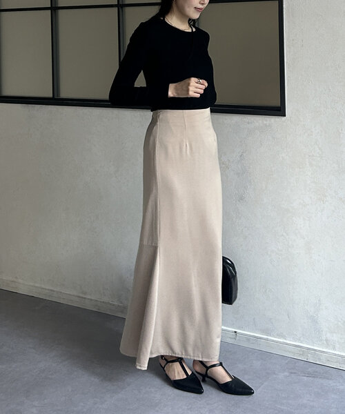 Thevon（ゼボン）の「アシメレイヤードリブプルオーバー（Tシャツ/カットソー・レディース・ブラック/オフホワイト/チャコールグレー/グリーン系その他・FREE）」の20枚目の写真