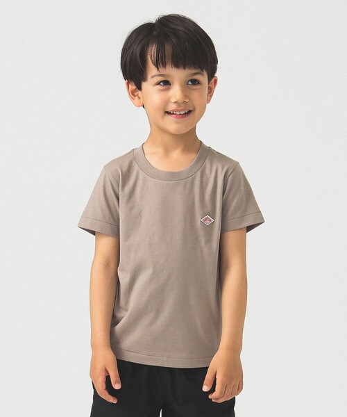 DANTON(던턴)의 “DANTON / KIDS' SHORT SLEEVE INNER T-SHIRT PLAIN 2025SS(105~135 cm)(T셔츠/컷소우)” |브라운계 그 외
