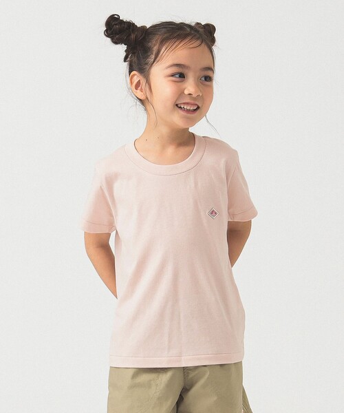 DANTON(댄턴)의 “DANTON / KIDS' SHORT SLEEVE INNER T-SHIRT PLAIN 2025SS(105~135 cm)(T셔츠/컷소우)”｜핑크