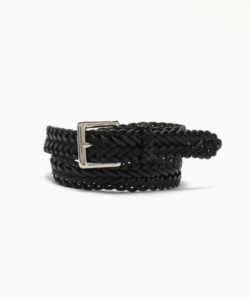 EDIFICE(エディフィス)の「BEORMA (ベオーマ) 34mm HERRINGBONE PLAITED BELT P0009(ベルト・メンズ・ブラック・30/32/34/36)」の1枚目の写真