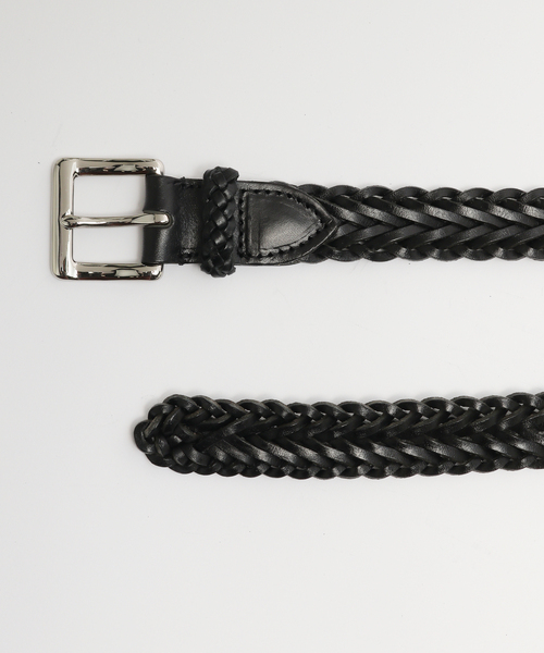 EDIFICE(エディフィス)の「BEORMA (ベオーマ) 34mm HERRINGBONE PLAITED BELT P0009(ベルト・メンズ・ブラック・30/32/34/36)」の5枚目の写真