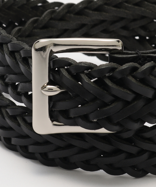 EDIFICE(エディフィス)の「BEORMA (ベオーマ) 34mm HERRINGBONE PLAITED BELT P0009(ベルト・メンズ・ブラック・30/32/34/36)」の2枚目の写真