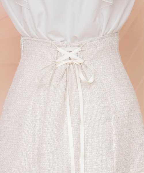 WILLSELECTION（ウィルセレクション）の「ラメツイードフレアミニスカート（スカート・レディース・ピンク/イエロー/オフホワイト・FREE）」の13枚目の写真