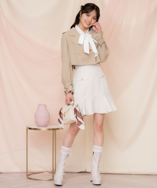 WILLSELECTION（ウィルセレクション）の「ラメツイードフレアミニスカート（スカート・レディース・ピンク/イエロー/オフホワイト・FREE）」の18枚目の写真