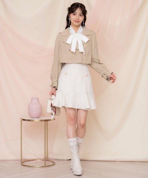 WILLSELECTION（ウィルセレクション）の「ラメツイードフレアミニスカート（スカート・レディース・ピンク/イエロー/オフホワイト・FREE）」の19枚目の写真