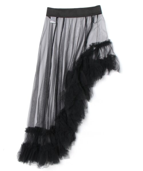 Three Four Time（ｽﾘｰﾌｫｰﾀｲﾑ）の「チュールアシメスカート（スカート・レディース・ブラック/キャメル・FREE）」の12枚目の写真