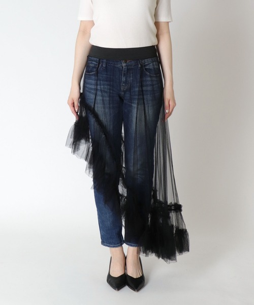 Three Four Time（ｽﾘｰﾌｫｰﾀｲﾑ）の「チュールアシメスカート（スカート・レディース・ブラック/キャメル・FREE）」の15枚目の写真