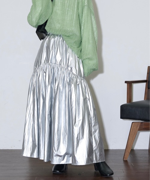 USED古着(ユーズドフルギ) ODAKHA コンビネーションフレアスカート  