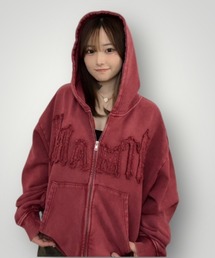 ATMARK(アットマーク)の《フリーサイズ / UNISEX 》ATMARKロゴ フリンジ ミドルフルジップパーカー(パーカー)