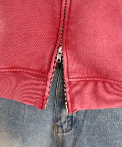 ATMARK（アットマーク）の「《フリーサイズ　/　UNISEX　》ATMARKロゴ　フリンジ　ミドルフルジップパーカー（パーカー・メンズ・ブラック/レッド/グリーン・FREE）」の17枚目の写真