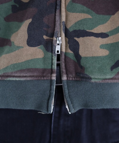 ATMARK（アットマーク）の「《フリーサイズ　/　UNISEX　》ATMARKロゴ　フリンジ　ミドルフルジップパーカー（パーカー・メンズ・ブラック/レッド/グリーン・FREE）」の12枚目の写真