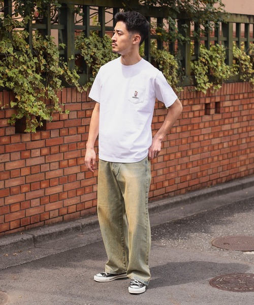 BEAMS HEART（ビームスハート）の「【ユニセックス】サーフベアー シンプル ポケット Tシャツ（Tシャツ/カットソー・メンズ・ホワイト/ネイビー/オリーブ・XL/S/M/L）」の5枚目の写真