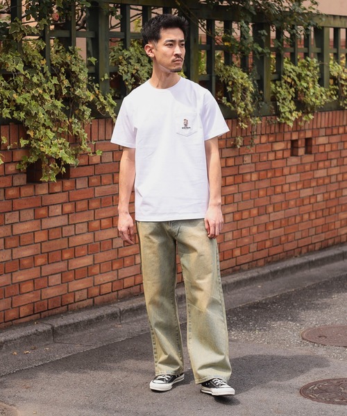 BEAMS HEART（ビームスハート）の「【ユニセックス】サーフベアー シンプル ポケット Tシャツ（Tシャツ/カットソー・メンズ・ホワイト/ネイビー/オリーブ・XL/S/M/L）」の6枚目の写真