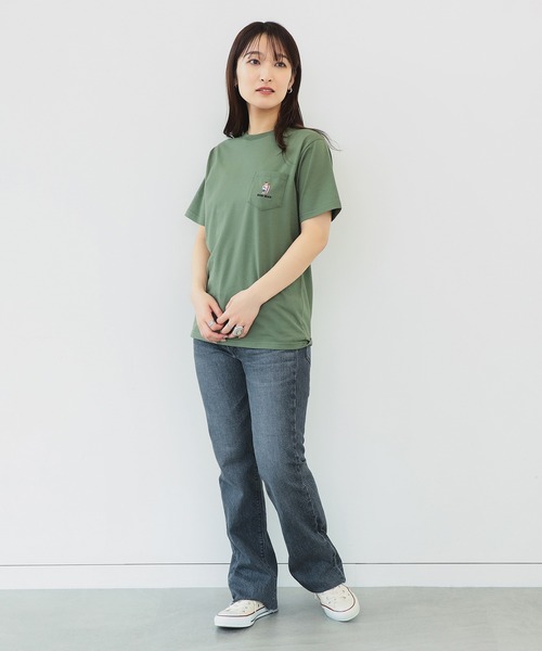 BEAMS HEART（ビームスハート）の「【ユニセックス】サーフベアー シンプル ポケット Tシャツ（Tシャツ/カットソー・メンズ・ホワイト/ネイビー/オリーブ・XL/S/M/L）」の11枚目の写真