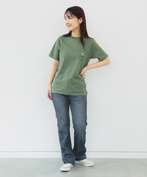 BEAMS HEART（ビームスハート）の「【ユニセックス】サーフベアー シンプル ポケット Tシャツ（Tシャツ/カットソー・メンズ・ホワイト/ネイビー/オリーブ・XL/S/M/L）」の12枚目の写真