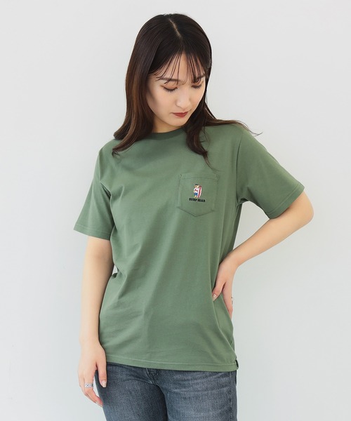BEAMS HEART（ビームスハート）の「【ユニセックス】サーフベアー シンプル ポケット Tシャツ（Tシャツ/カットソー・メンズ・ホワイト/ネイビー/オリーブ・XL/S/M/L）」の14枚目の写真
