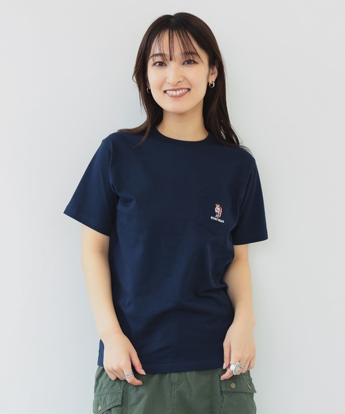 BEAMS HEART（ビームスハート）の「【ユニセックス】サーフベアー シンプル ポケット Tシャツ（Tシャツ/カットソー・メンズ・ホワイト/ネイビー/オリーブ・XL/S/M/L）」の18枚目の写真
