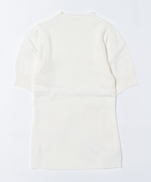 Asterellivi(アステレリビ)の「オフィスカジュアルにも使える リブ編み 半袖 サマーニット プチハイ(Tシャツ/カットソー・レディース・モカ/ブルー/レッド/ブラック/ホワイト・FREE)」の16枚目の写真