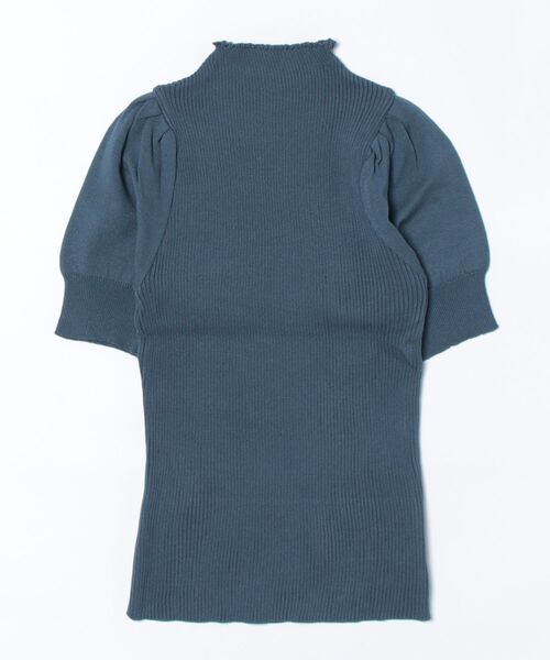 Asterellivi(アステレリビ)の「オフィスカジュアルにも使える リブ編み 半袖 サマーニット プチハイ(Tシャツ/カットソー・レディース・モカ/ブルー/レッド/ブラック/ホワイト・FREE)」の19枚目の写真