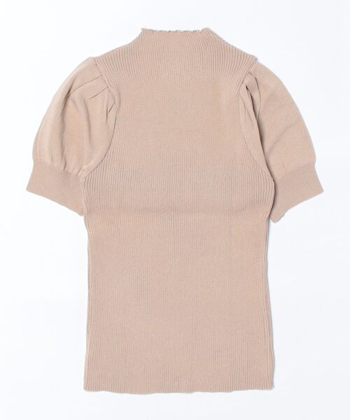 Asterellivi(アステレリビ)の「オフィスカジュアルにも使える リブ編み 半袖 サマーニット プチハイ(Tシャツ/カットソー・レディース・モカ/ブルー/レッド/ブラック/ホワイト・FREE)」の21枚目の写真