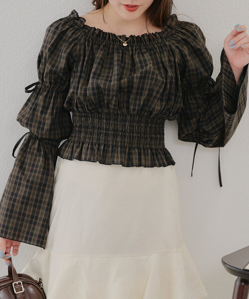 continuer de NICE CLAUP(コンティニューデナイスクラップ)の「【@_chipi2xセレクト】華奢見え叶う2wayブラウス(シャツ/ブラウス・レディース・ブラック系その他/ベージュ系その他・FREE)」の9枚目の写真