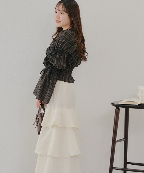 continuer de NICE CLAUP(コンティニューデナイスクラップ)の「【@_chipi2xセレクト】華奢見え叶う2wayブラウス(シャツ/ブラウス・レディース・ブラック系その他/ベージュ系その他・FREE)」の12枚目の写真