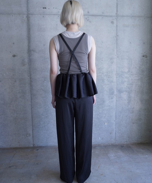 G.V.G.V.(ジーヴィージーヴィー)の「SATIN SUSPENDER PANTS(その他パンツ・レディース・ブラック/ブラウン・ONE SIZE)」の5枚目の写真