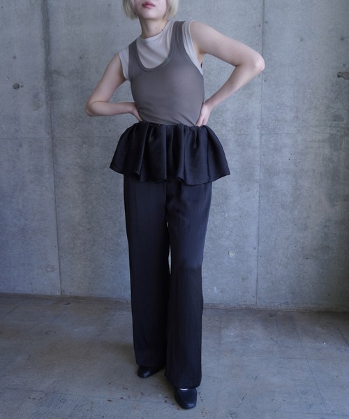 G.V.G.V.(ジーヴィージーヴィー)の「SATIN SUSPENDER PANTS(その他パンツ・レディース・ブラック/ブラウン・ONE SIZE)」の16枚目の写真