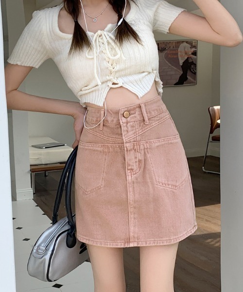 NANEA(ナネア)の「切り替えデニムスカート(デニムスカート・レディース・ピンク/ブルー・SMALL/X-SMALL/LARGE/MEDIUM)」の21枚目の写真