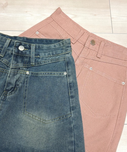 NANEA(ナネア)の「切り替えデニムスカート(デニムスカート・レディース・ピンク/ブルー・SMALL/X-SMALL/LARGE/MEDIUM)」の3枚目の写真