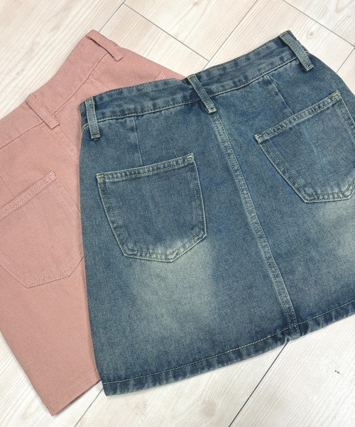 NANEA(ナネア)の「切り替えデニムスカート(デニムスカート・レディース・ピンク/ブルー・SMALL/X-SMALL/LARGE/MEDIUM)」の4枚目の写真