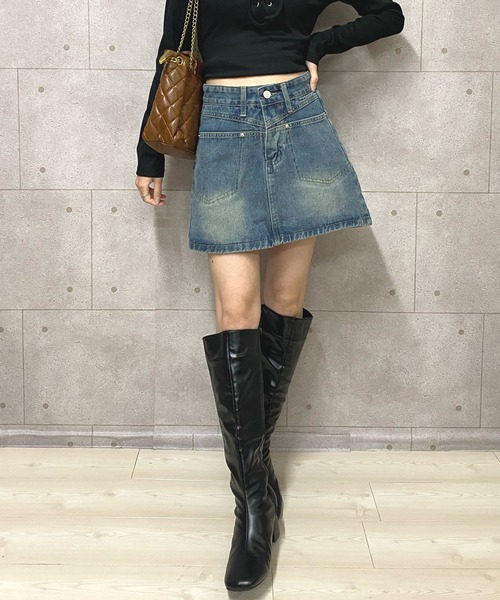 NANEA(ナネア)の「切り替えデニムスカート(デニムスカート・レディース・ピンク/ブルー・SMALL/X-SMALL/LARGE/MEDIUM)」の14枚目の写真