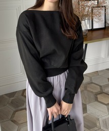 CLEAR BASIC | ワンポイント刺繍ワンショル2wayニットトップス［大人カジュアル 春夏ニット］≪SS新作≫(ニット/セーター)