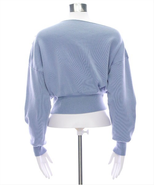 CLEAR BASIC（クリアベーシック）の「ワンポイント刺繍ワンショル2wayニットトップス［大人カジュアル 春夏ニット］≪再入荷≫（ニット/セーター・レディース・アイボリー/ミント/ブルーグレー/ブラック・F）」の17枚目の写真