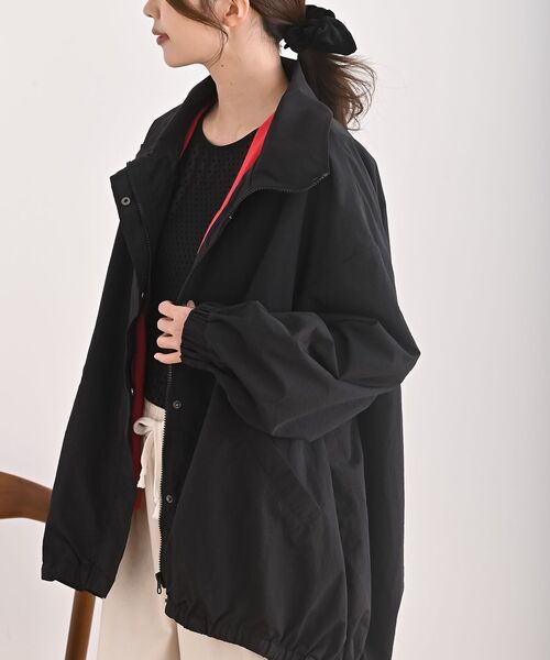 rps(アールピーエス)の「ナイロンワッシャースタンドカラーブルゾン(ブルゾン・レディース・アイボリー/ブラック/ベージュ・フリー)」の3枚目の写真