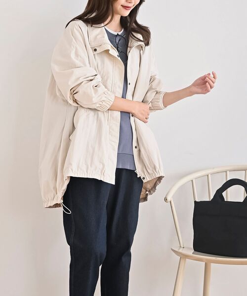 rps(アールピーエス)の「ナイロンワッシャースタンドカラーブルゾン(ブルゾン・レディース・アイボリー/ブラック/ベージュ・フリー)」の5枚目の写真