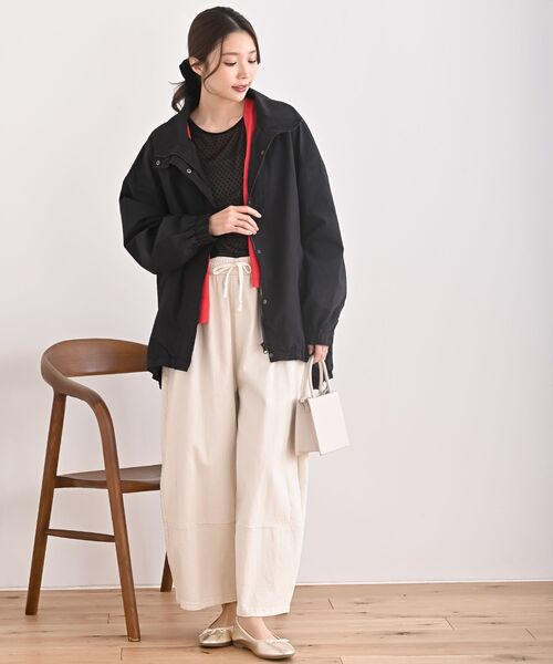 rps(アールピーエス)の「ナイロンワッシャースタンドカラーブルゾン(ブルゾン・レディース・アイボリー/ブラック/ベージュ・フリー)」の12枚目の写真