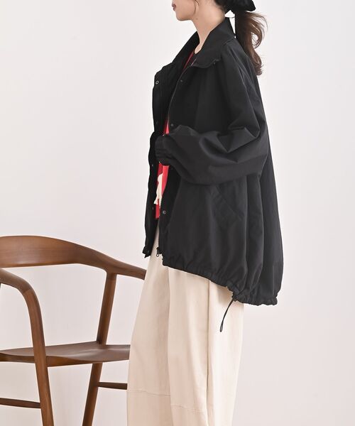 rps(アールピーエス)の「ナイロンワッシャースタンドカラーブルゾン(ブルゾン・レディース・アイボリー/ブラック/ベージュ・フリー)」の13枚目の写真