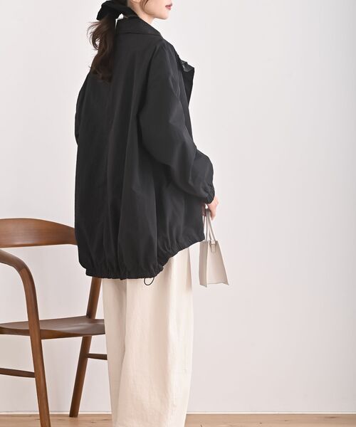 rps(アールピーエス)の「ナイロンワッシャースタンドカラーブルゾン(ブルゾン・レディース・アイボリー/ブラック/ベージュ・フリー)」の14枚目の写真