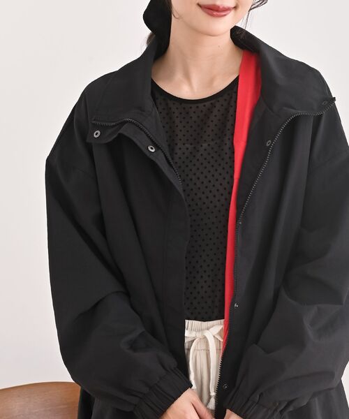 rps(アールピーエス)の「ナイロンワッシャースタンドカラーブルゾン(ブルゾン・レディース・アイボリー/ブラック/ベージュ・フリー)」の15枚目の写真