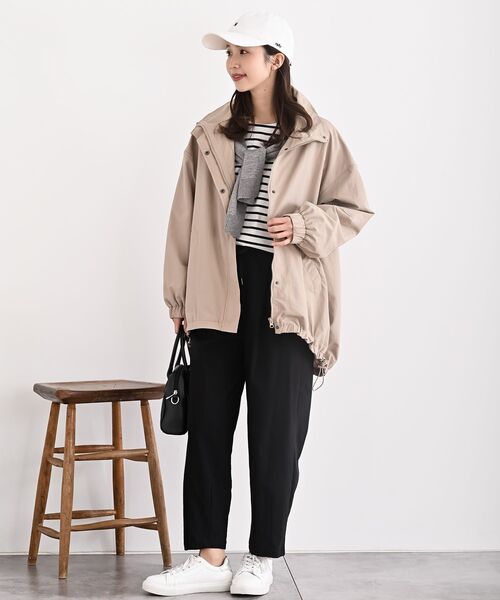 rps(アールピーエス)の「ナイロンワッシャースタンドカラーブルゾン(ブルゾン・レディース・アイボリー/ブラック/ベージュ・フリー)」の18枚目の写真