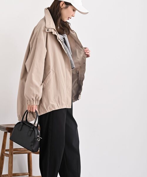rps(アールピーエス)の「ナイロンワッシャースタンドカラーブルゾン(ブルゾン・レディース・アイボリー/ブラック/ベージュ・フリー)」の19枚目の写真