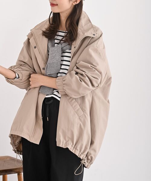 rps(アールピーエス)の「ナイロンワッシャースタンドカラーブルゾン(ブルゾン・レディース・アイボリー/ブラック/ベージュ・フリー)」の21枚目の写真