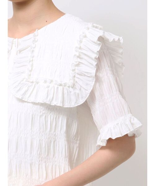 merry jenny(メリージェニー)の「ビッグカラーブラウス(シャツ/ブラウス・レディース・オフホワイト/ブラック/イエロー・FREE)」の4枚目の写真